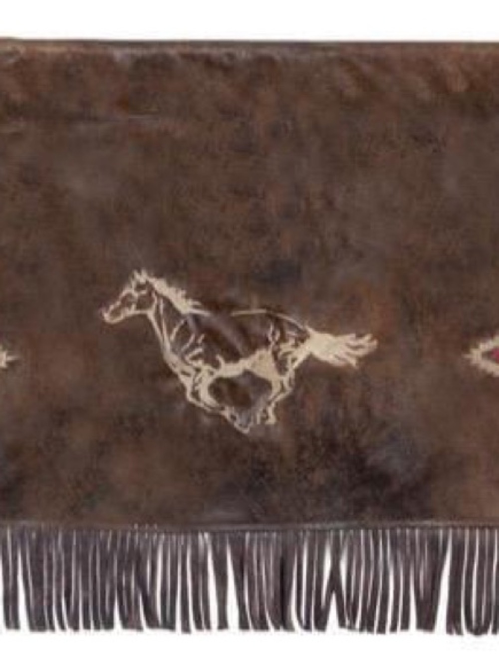 Carsten Western Ranch Southwestern Horse Faux Leather Valance